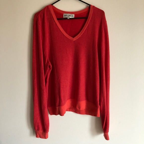 Wildfox Sweaters - Wildfox Solid Orange/Red Soft Sweater